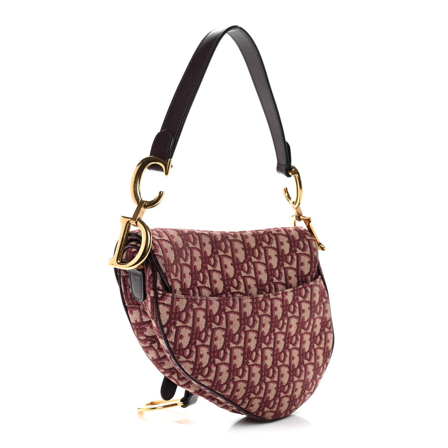 Christian Dior Oblique Saddle Bag Burgundy 3 of 13