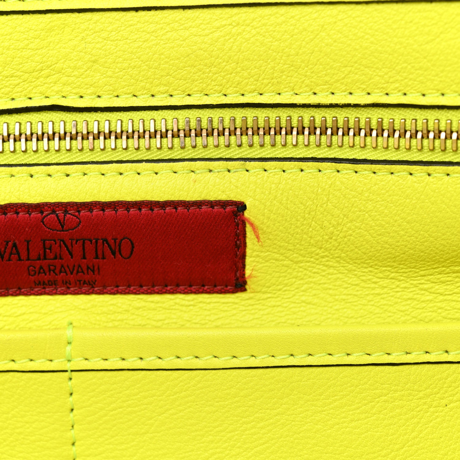 Valentino Garavani Vitello Medium Rockstud Tote Yellow Fluo 9 of 10