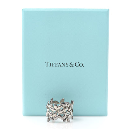 Tiffany Sterling Silver Paloma Picasso Wide Olive Leaf Band Ring 57 8 5 of 5