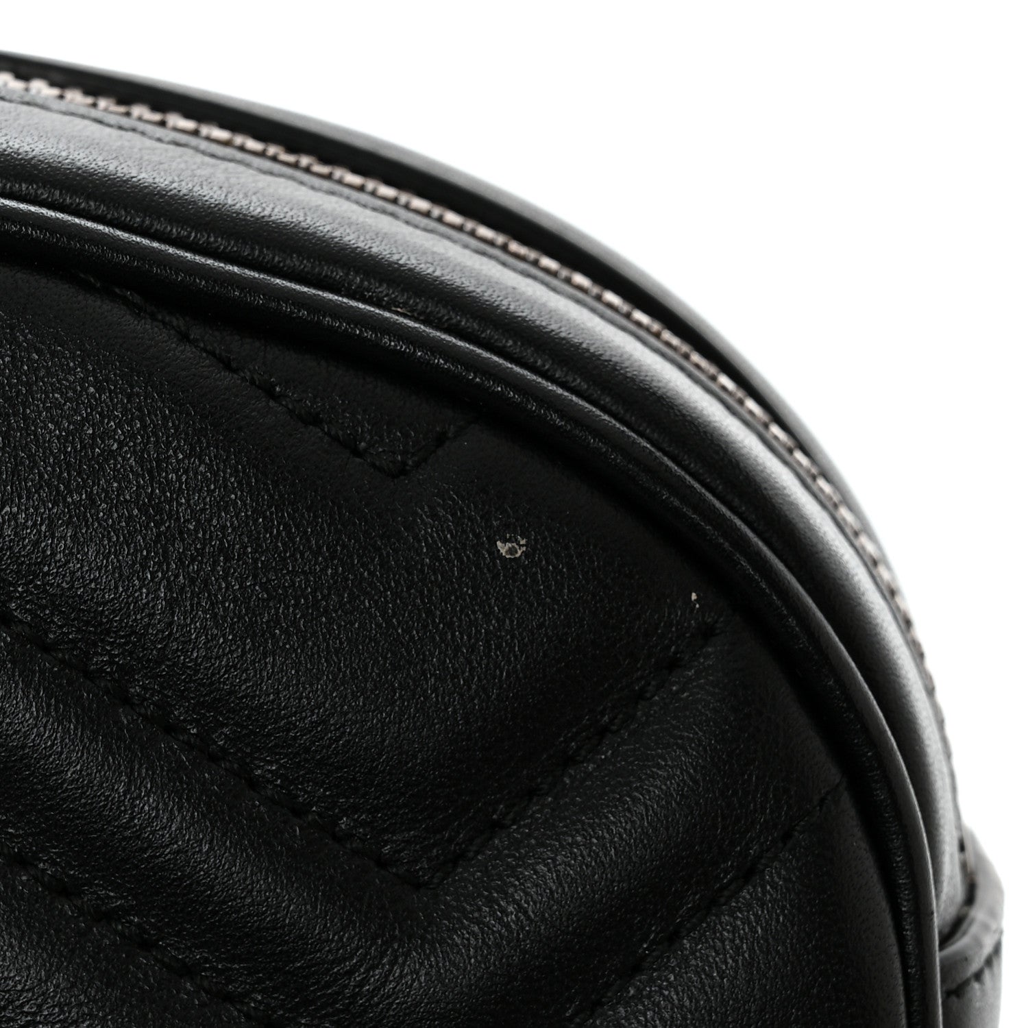 Gucci Calfskin Matelasse GG Marmont Belt Bag 75 30 Black 12 of 12