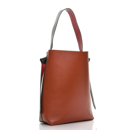 Celine Shiny Smooth Calfskin Small Twisted Cabas Camel Brick 4 of 9
