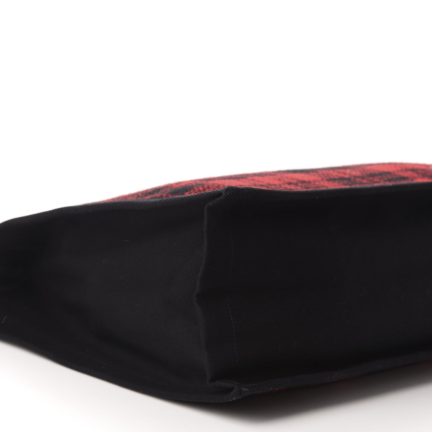 Wool Tartan Rive Gauche Noe Tote Red Black
