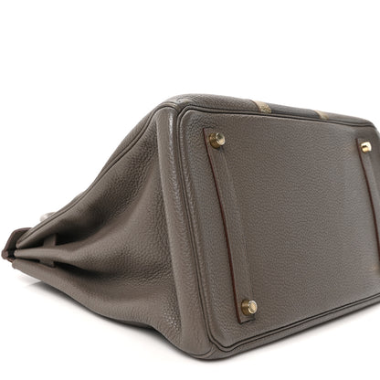 Hermes Taurillon Clemence Lizard Club Birkin 35 Etain Graphite 9 of 10