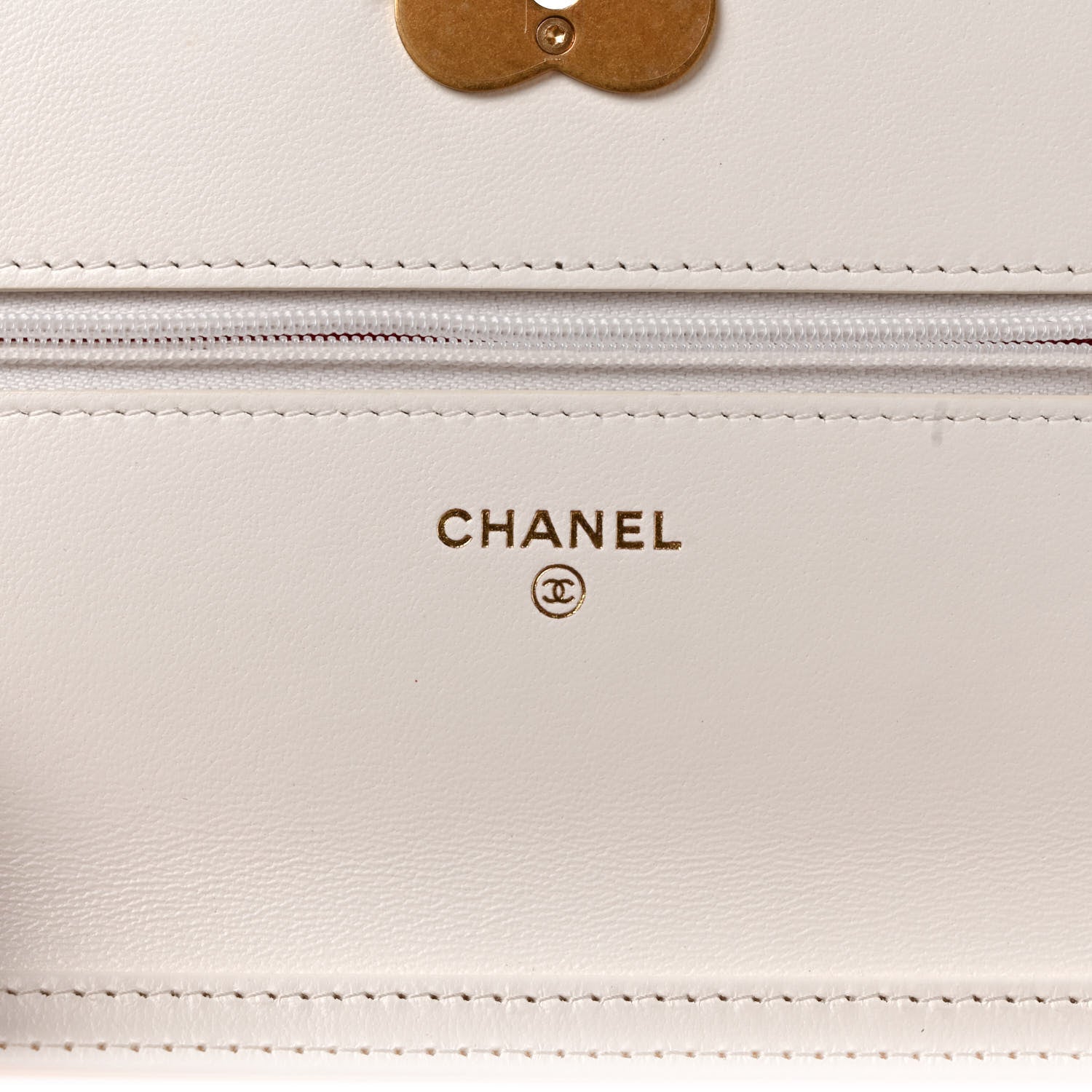 Chanel Lambskin Plexiglass Quilted Coco Love Wallet On Chain WOC White 6 of 11