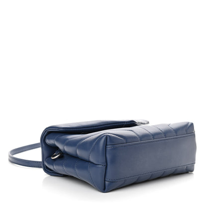 Saint Laurent Calfskin Y Quilted Monogram Toy Loulou Crossbody Bag New Cobalt 3 of 10