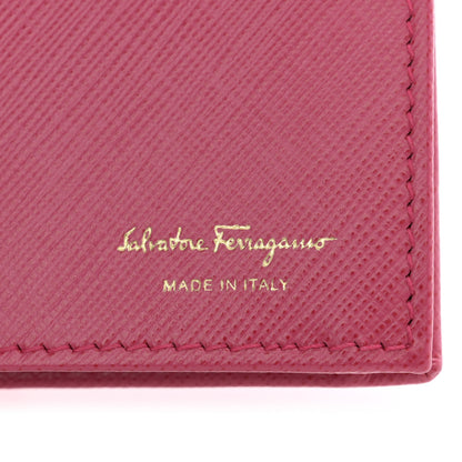 Salvatore Ferragamo Hammered Calfskin Vara Bow Chain Wallet Pink 7 of 11