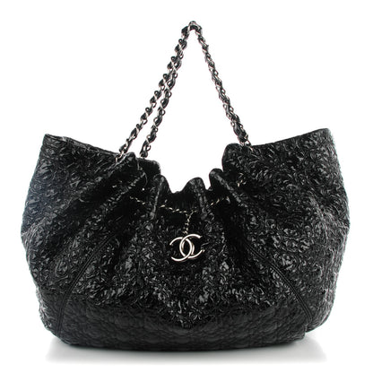 Chanel Vinyl Graphic Edge Tote Black 1 of 10