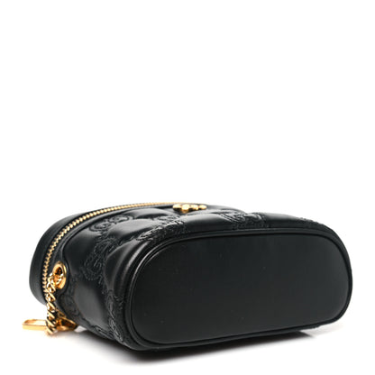 Gucci Calfskin GG Matelasse Mini Top Handle Bag Black 4 of 11