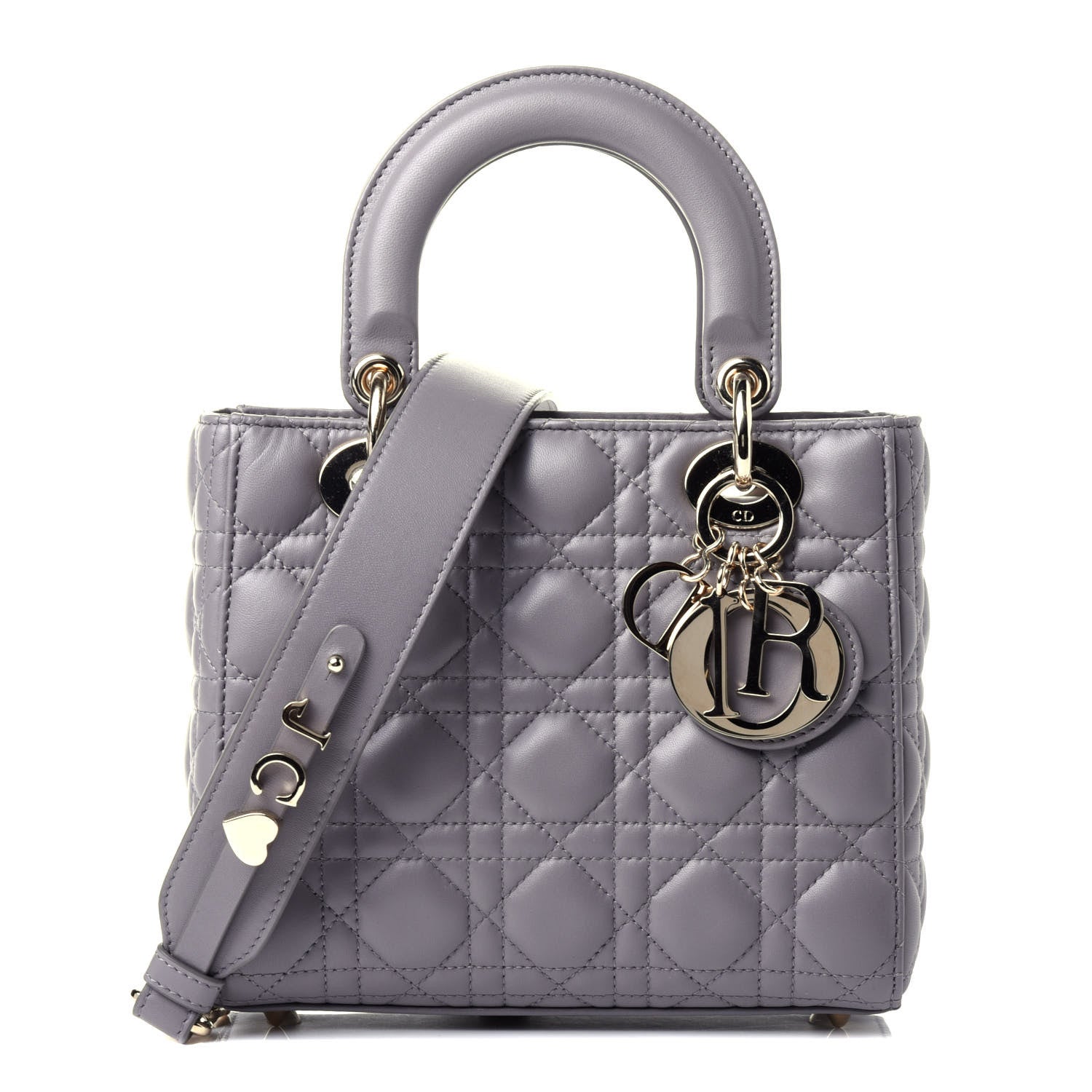 Christian Dior Lambskin Cannage Small My ABCDior Lady Dior Grey 1 of 5