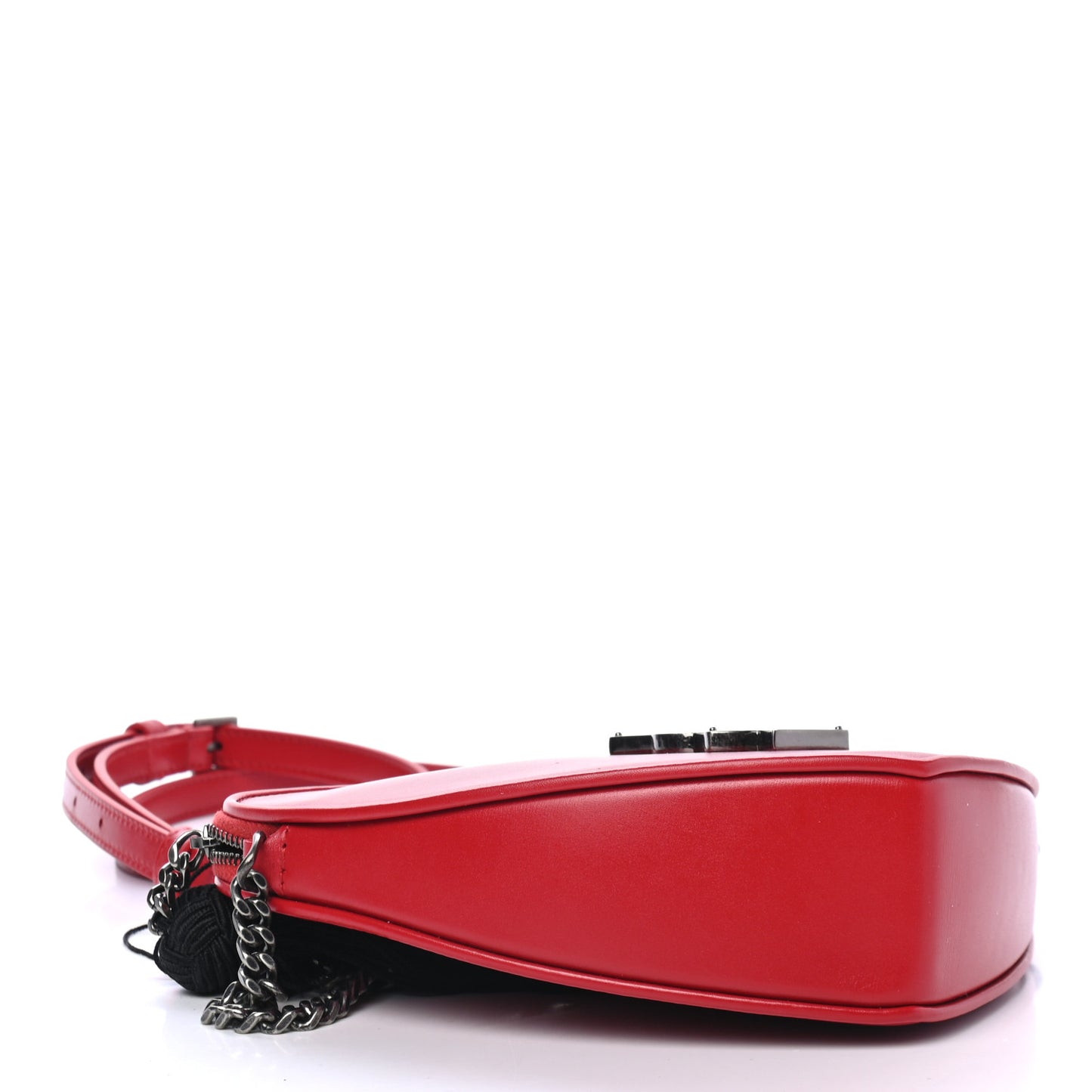 Calfskin Heart Monogram Crossbody Red