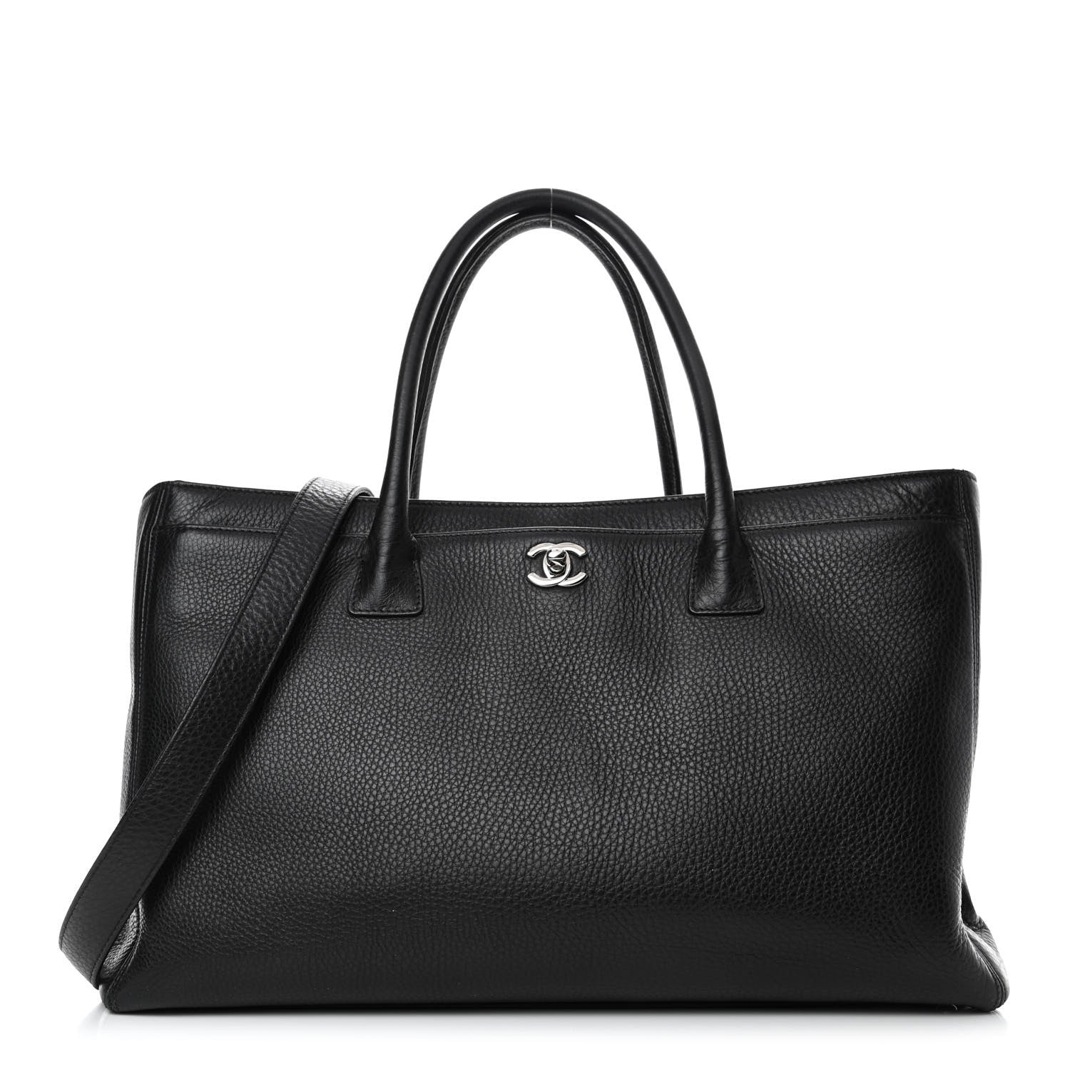 Chanel Calfskin Cerf Executive Shopper Tote Black 1 of 6