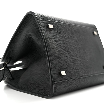 The Row Grained Calfskin Soft Margaux 10 Bag Black 8 of 12