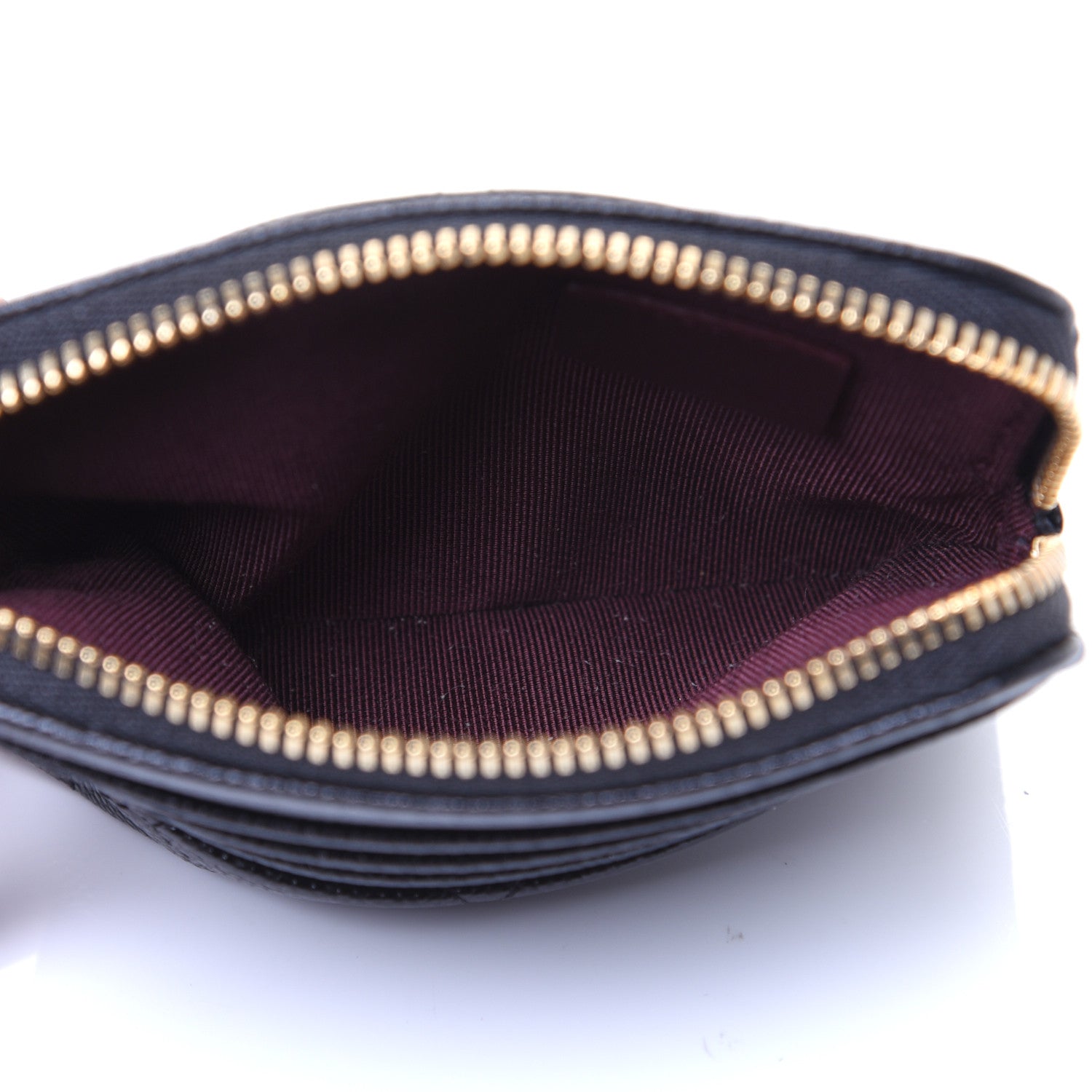 Chanel Caviar Quilted Zip Card Holder Wallet Black 5 of 11