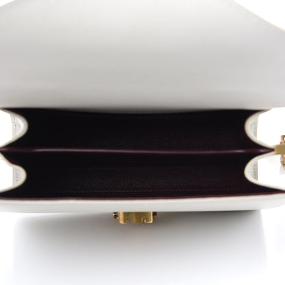 Saint Laurent Grain de Poudre Mini Classic Monogram Cassandra Top Handle Vintage White 4 of 8