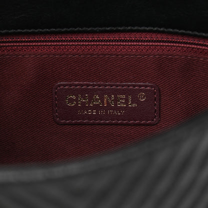 Chanel Calfskin Chevron Quilted Small Surpique Flap Black 6 of 10