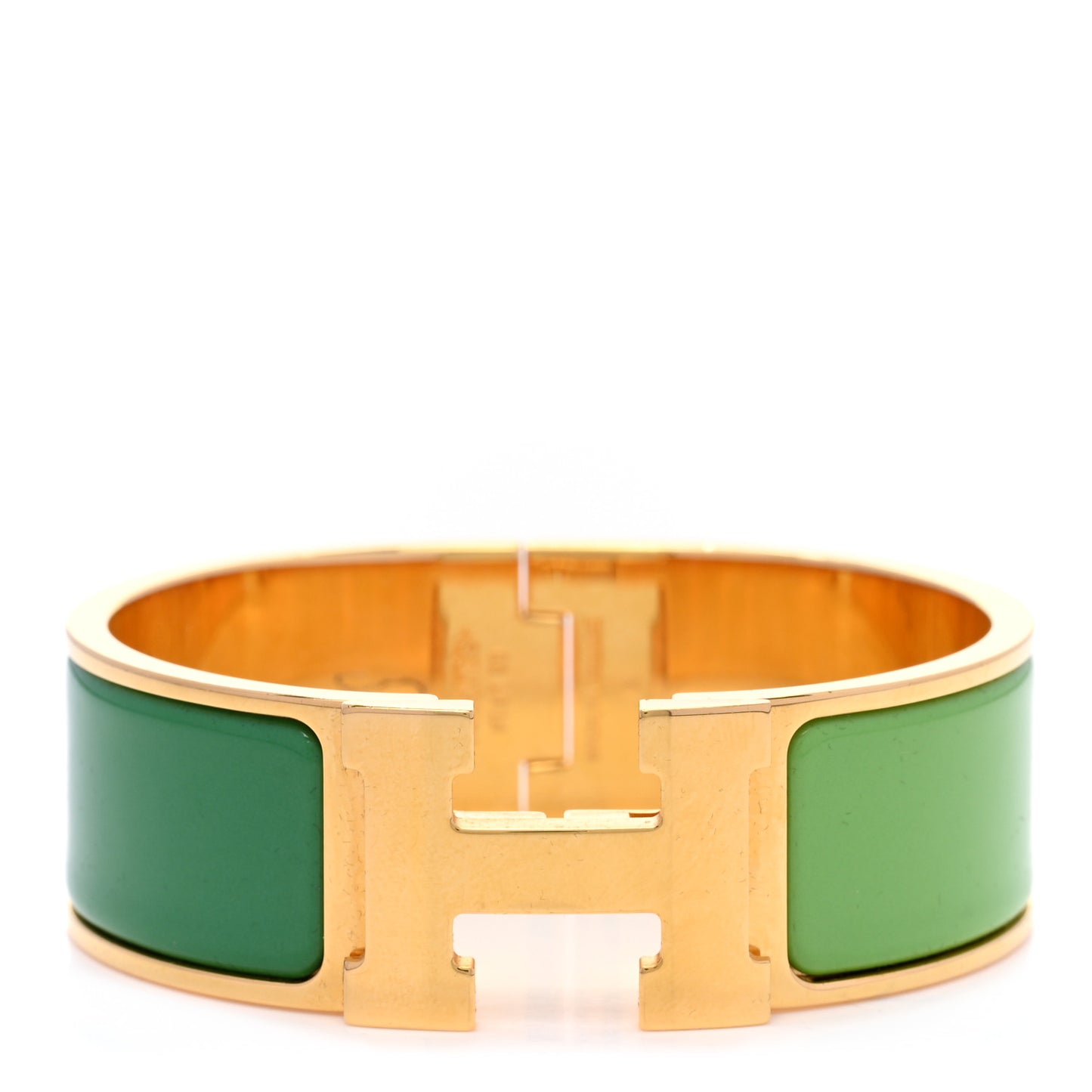 Enamel Wide Clic Clac H Bracelet PM Vert Premier Vert Mousse