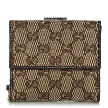 Gucci Monogram Compact Jolicoeur Wallet Dark Brown 1 of 7