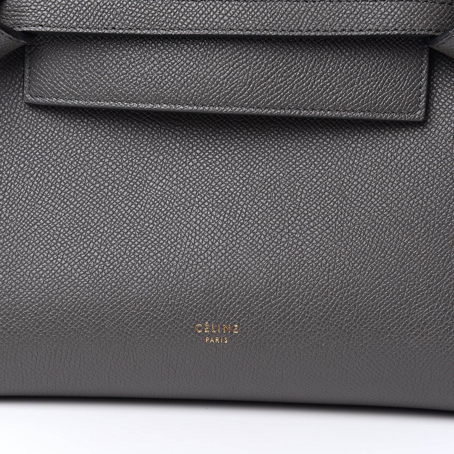 Grained Calfskin Micro Belt Bag Grey
