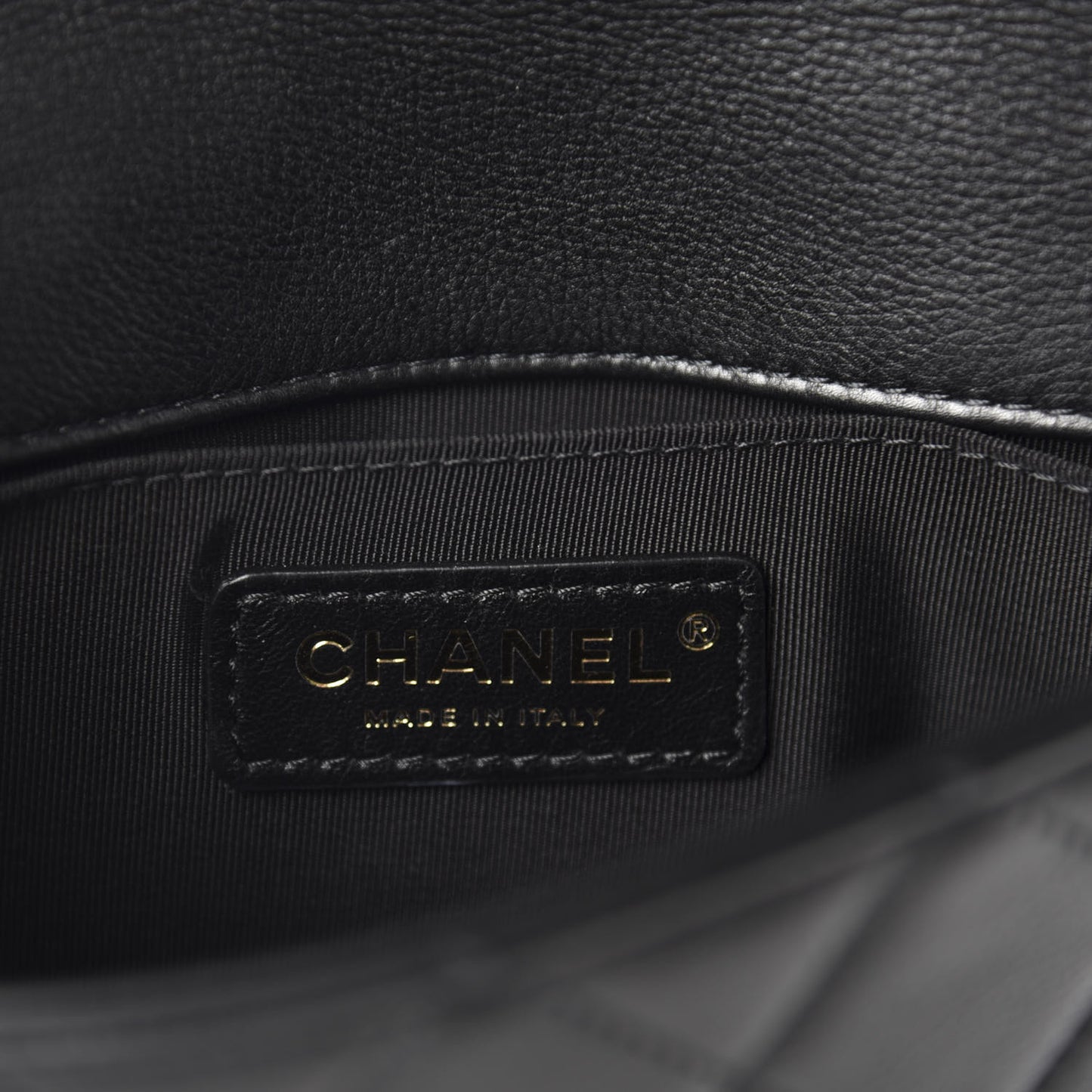 Calfskin Quilted Flap Waist Bag Black