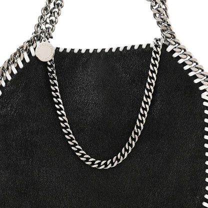 Stella McCartney Shaggy Deer Mini Falabella Fold Over Tote Black 7 of 9