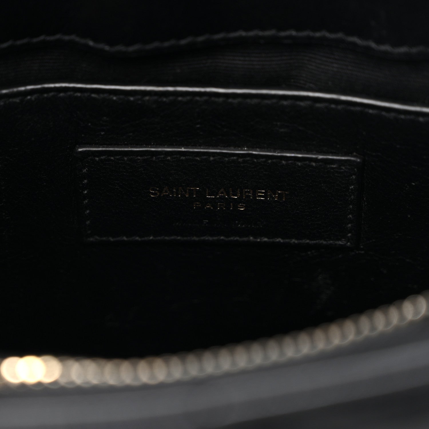Saint Laurent Calfskin Y Quilted Monogram Small Loulou Chain Satchel Black 7 of 13