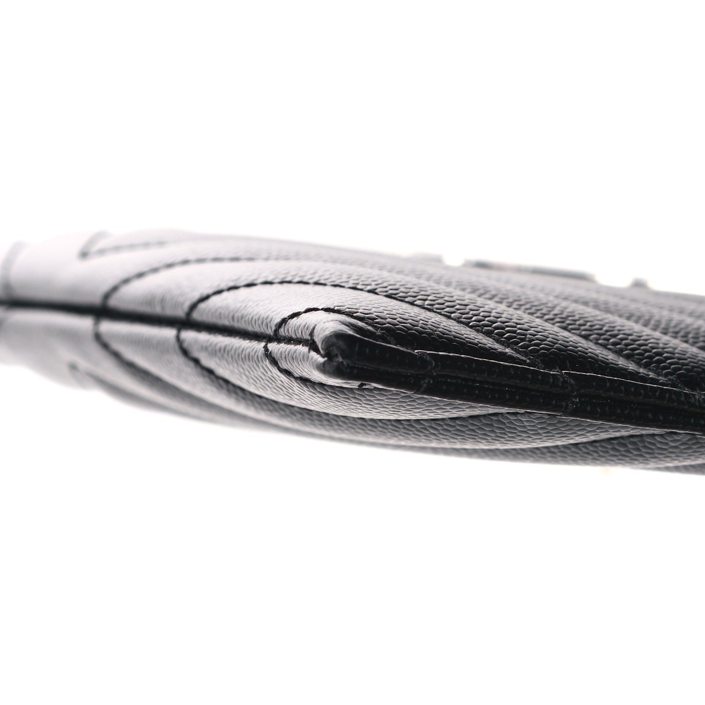 Grain De Poudre Chevron Monogram Bill Pouch Black