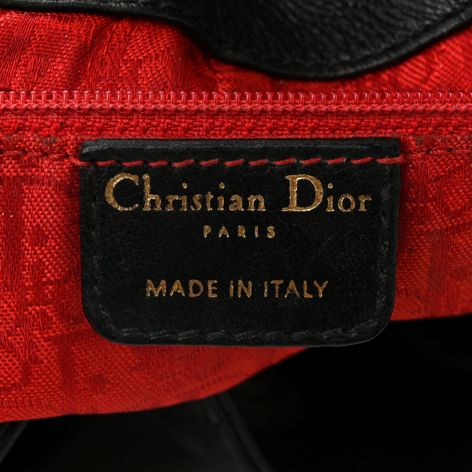Christian Dior Lambskin Cannage Drawstring Bag Black 6 of 12