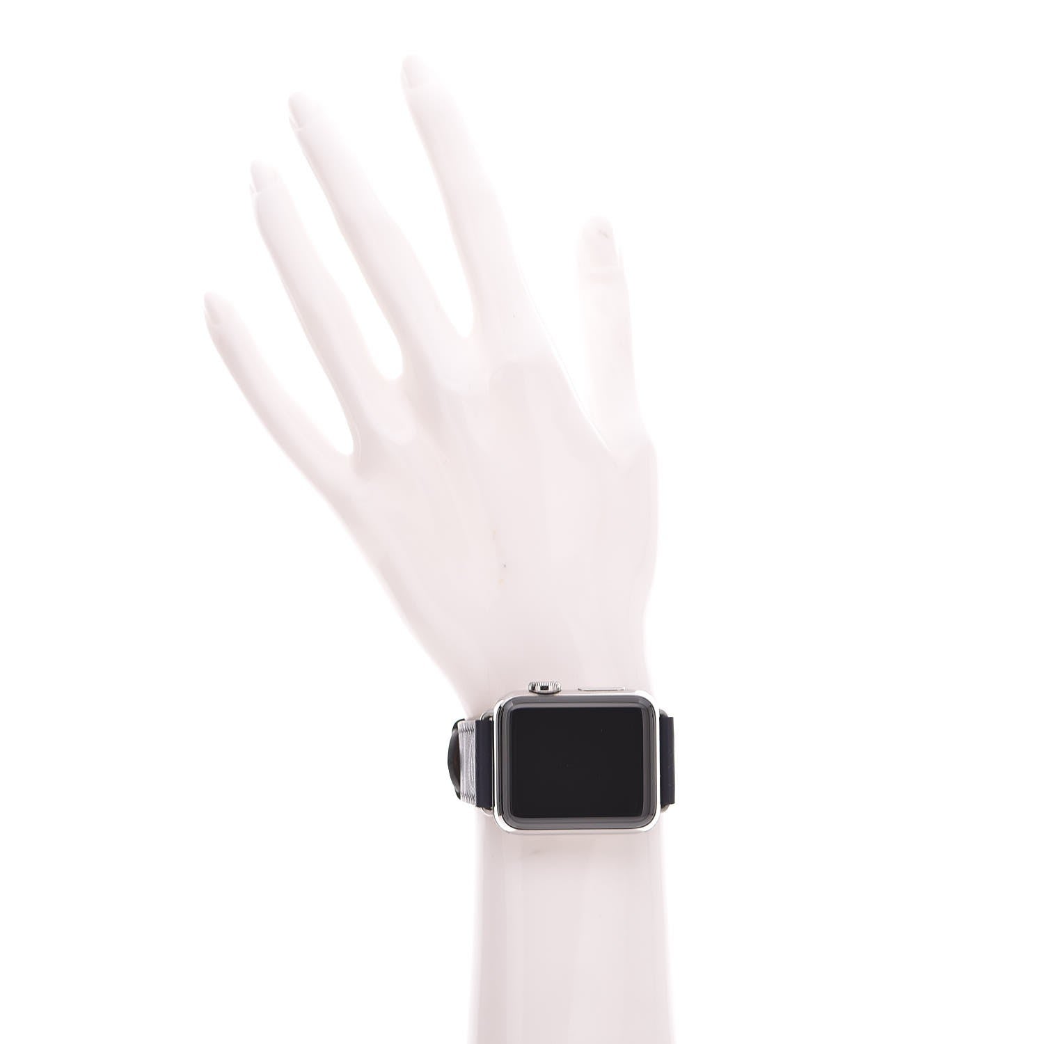 Hermes Gala 38mm Series 3 Apple Watch Eperon d’Or Bleu Marine 2 of 12