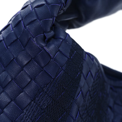 Bottega Veneta Embroidered Nappa Intrecciato Large Veneta Hobo Atlantic 11 of 11
