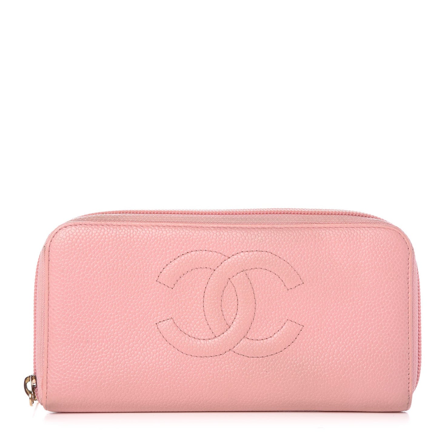 Caviar CC Timeless Large Zip Around Wallet Pink