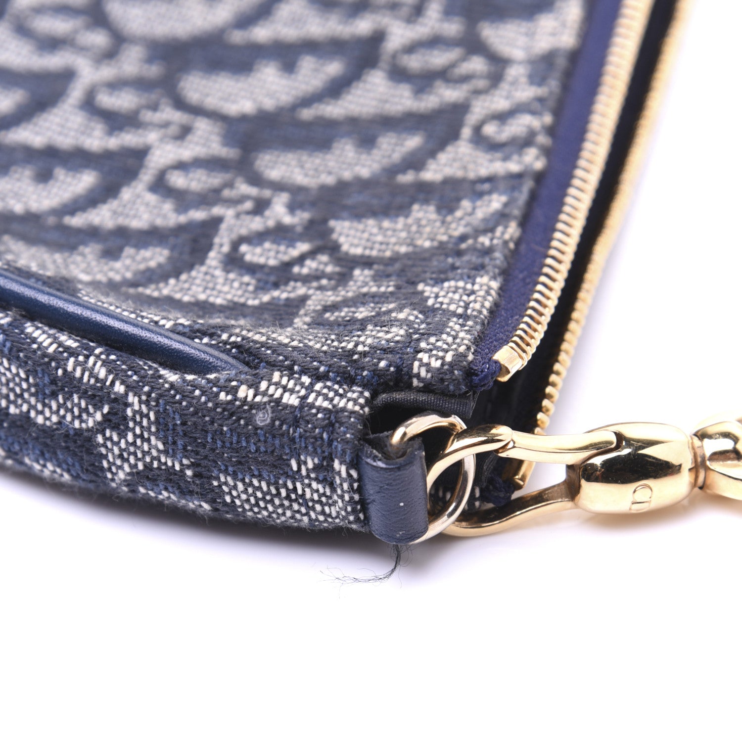 Christian Dior Monogram Mini Saddle Pochette Navy 10 of 11