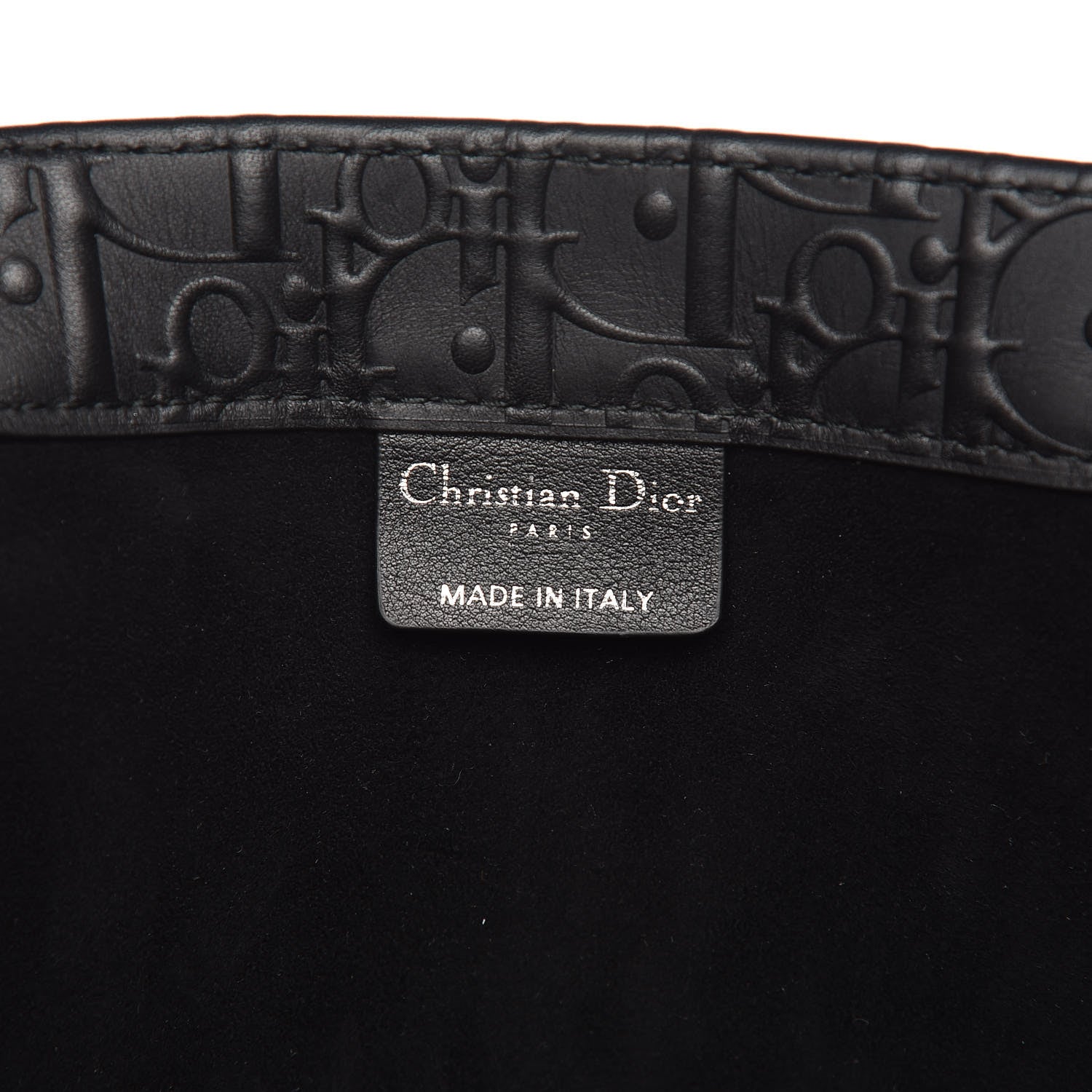 Christian Dior Oblique Calfskin Embossed Book Tote Black 6 of 9