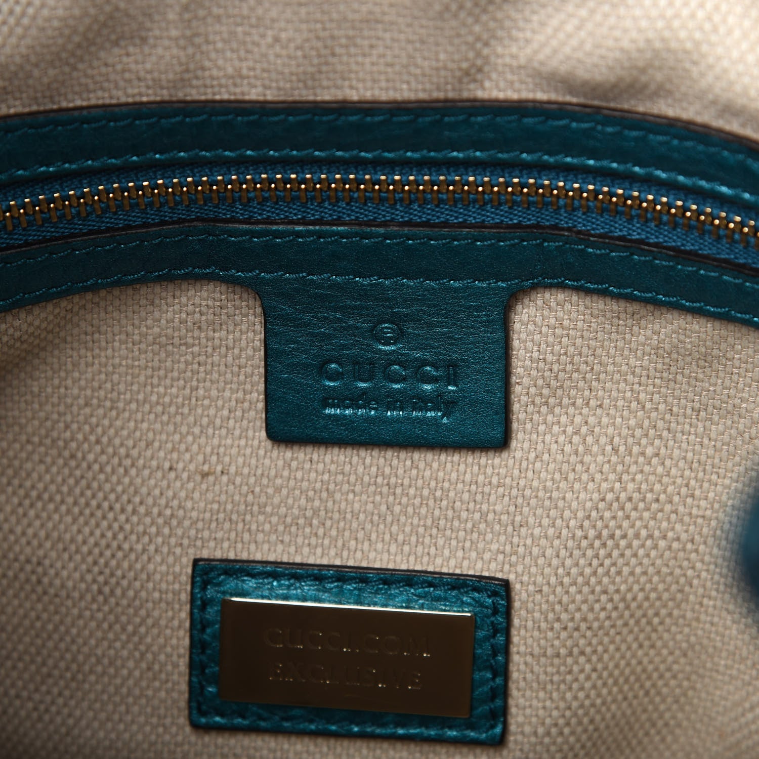 Gucci Metallic Cellarius Calfskin Medium Soho Chain Shoulder Bag Deep Cobalt 8 of 11