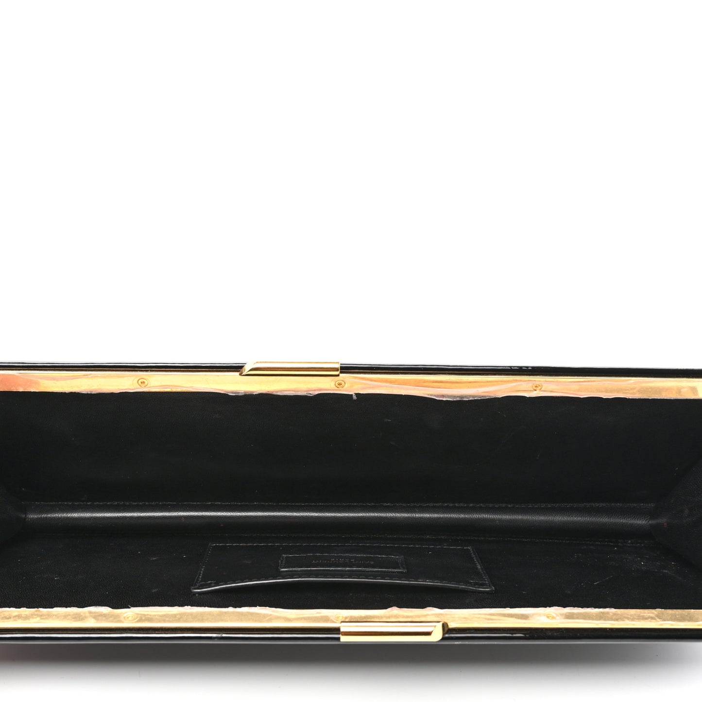 Patent Midnight Clutch Black