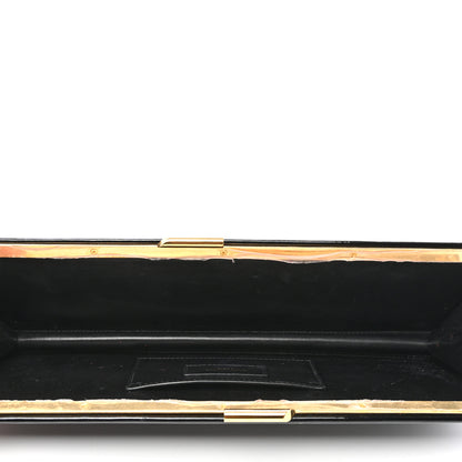 Saint Laurent Patent Midnight Clutch Black 5 of 7