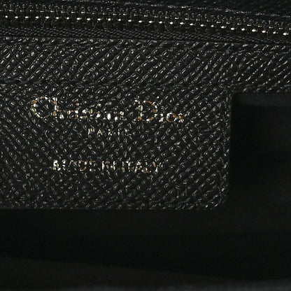 Christian Dior Grained Calfskin Saddle Bag With Strap Black 6 of 9