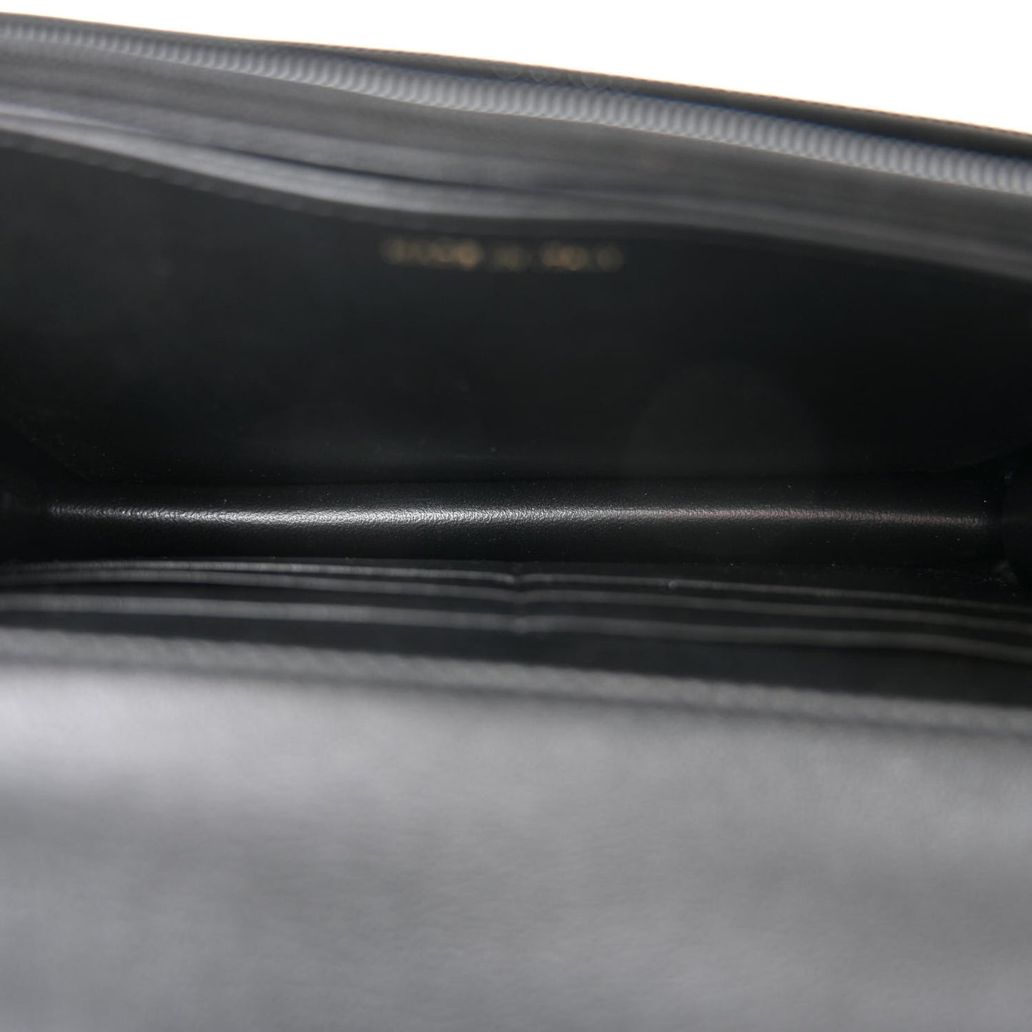 Shiny Calfskin Quilted Metal Top Handle Wallet On Chain WOC Black