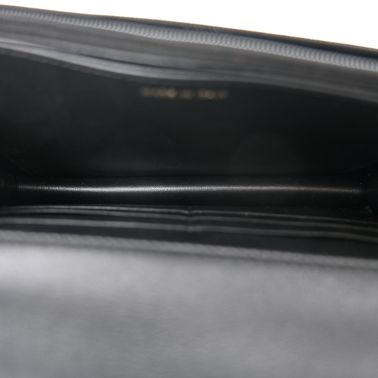 Chanel Shiny Calfskin Quilted Metal Top Handle Wallet On Chain WOC Black 5 of 12