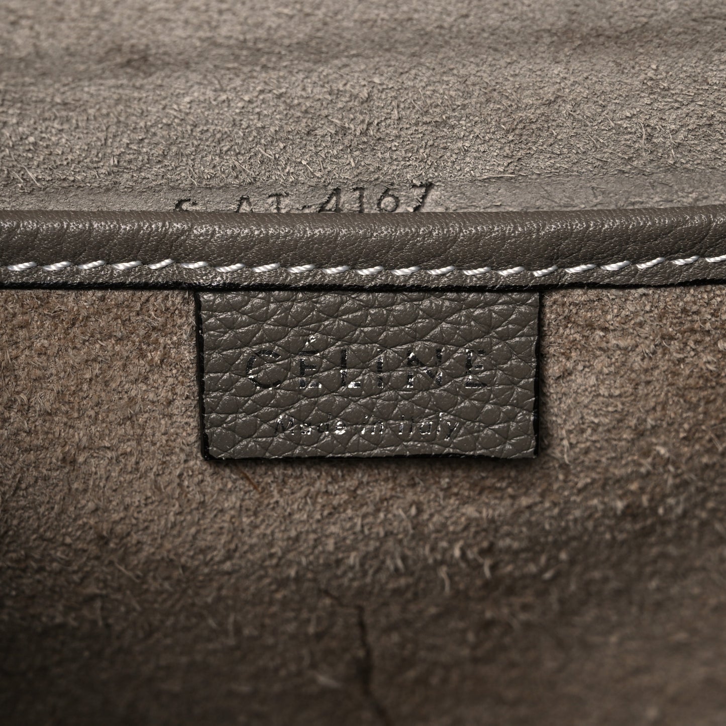 Drummed Calfskin Nano Luggage Souris
