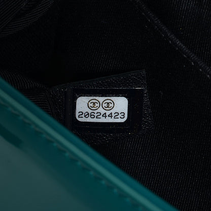 Chanel Patent Leather Medium Boy Flap Plexiglass Turquoise 7 of 8