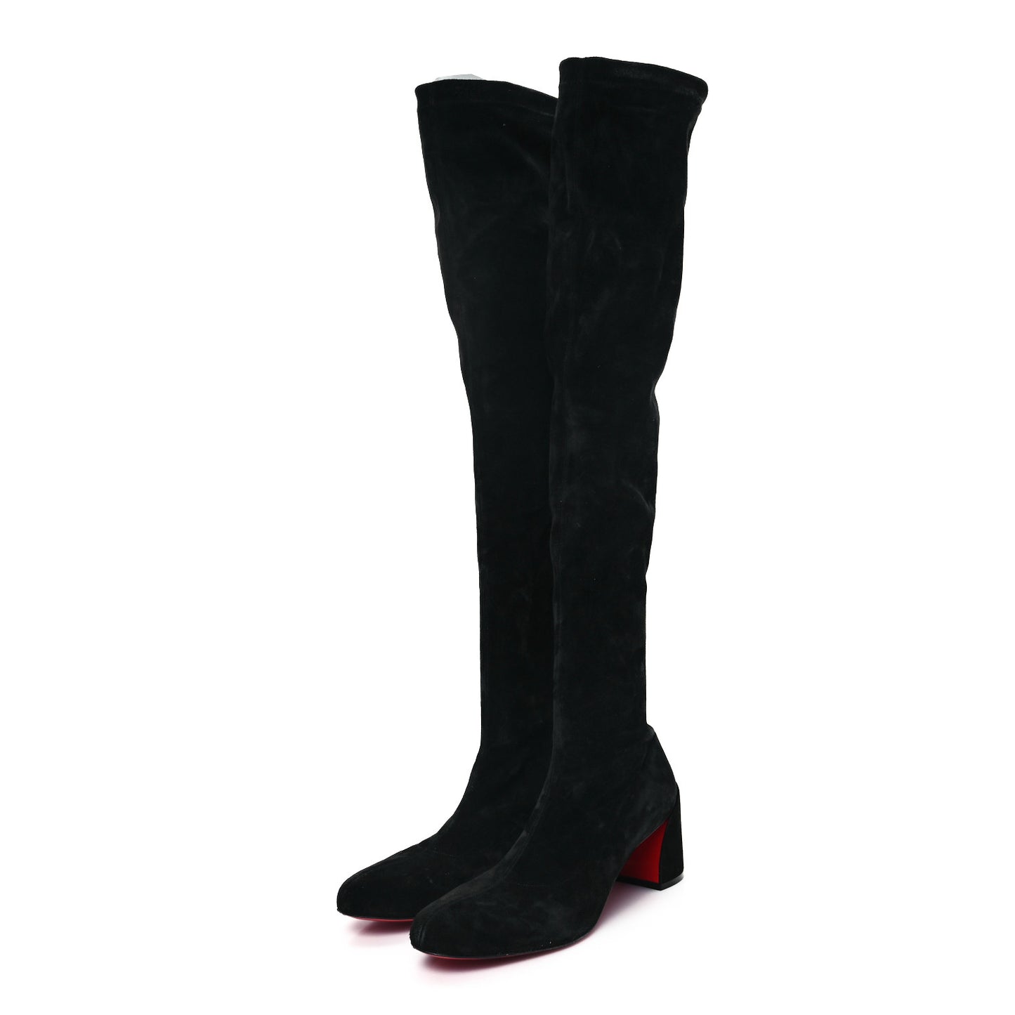 Veau Velours Stretch Turelaboot Alta 55 Over The Knee Boots 41 Black