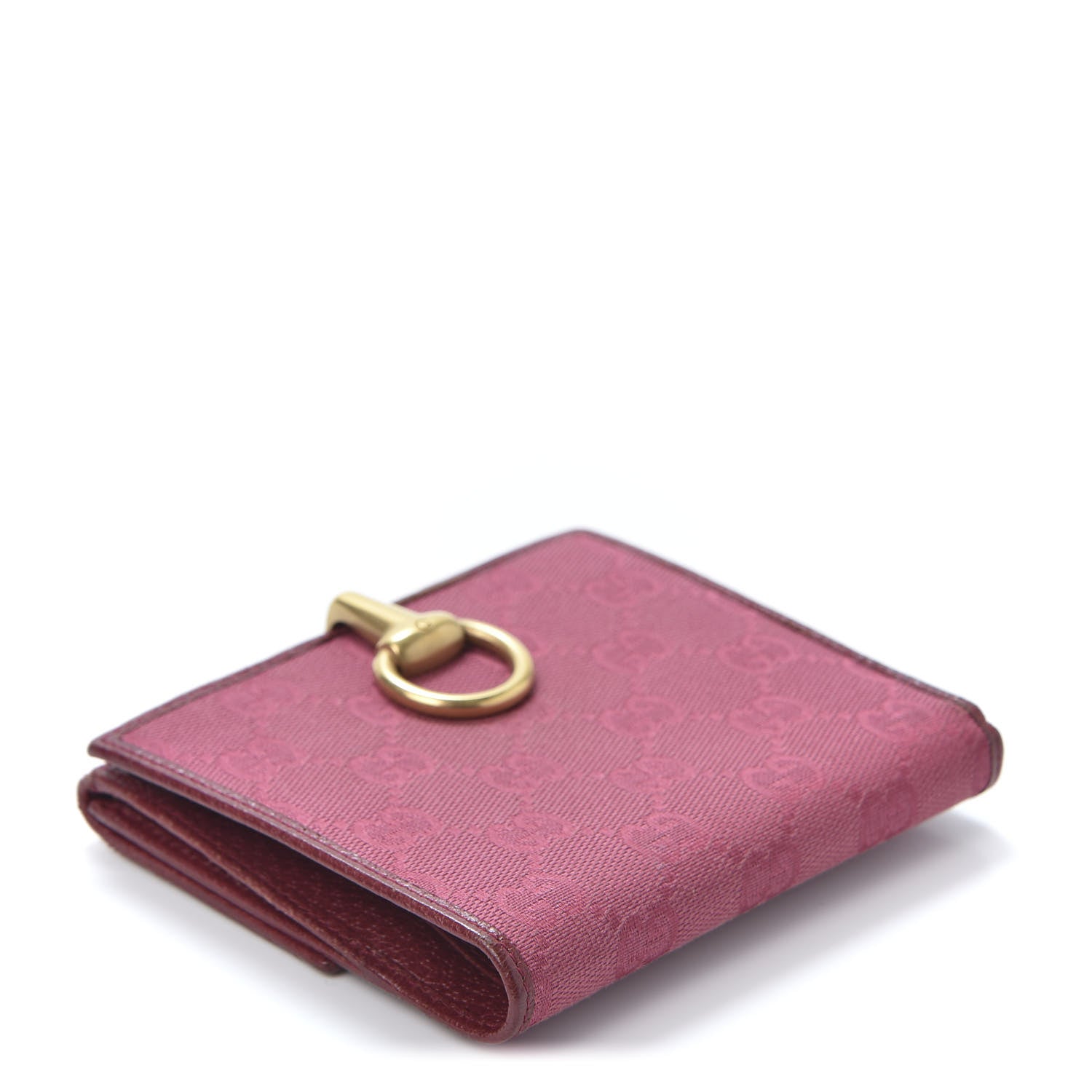 Gucci Monogram Horsebit Compact Wallet Bordeaux 3 of 8