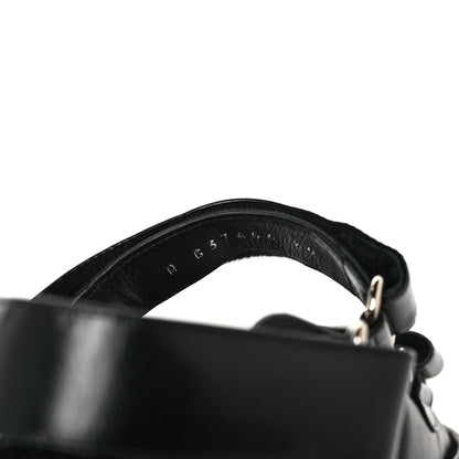 Chanel Shiny Calfskin Logo Platform Sandals 39 Black 18 of 22