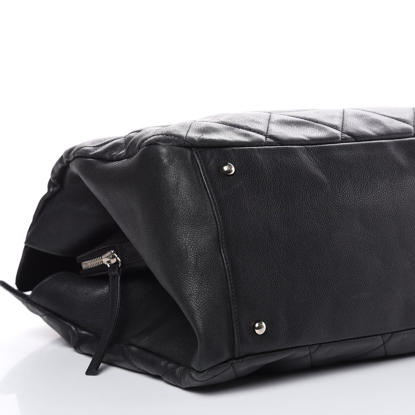 Soft Caviar Quilted Large Timeless Tote Black