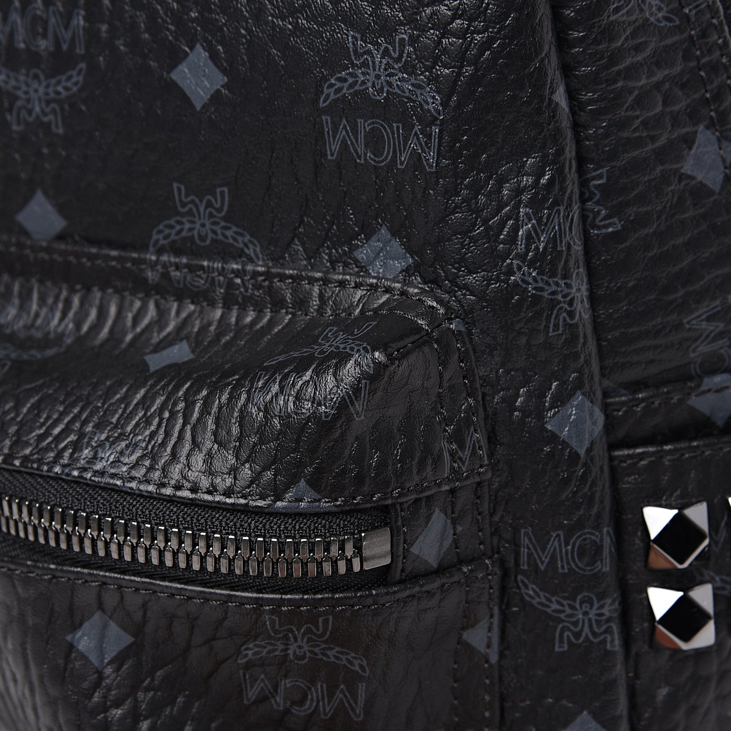 Visetos Small Side Stud Stark Backpack Black