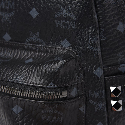 MCM Visetos Small Side Stud Stark Backpack Black 10 of 10
