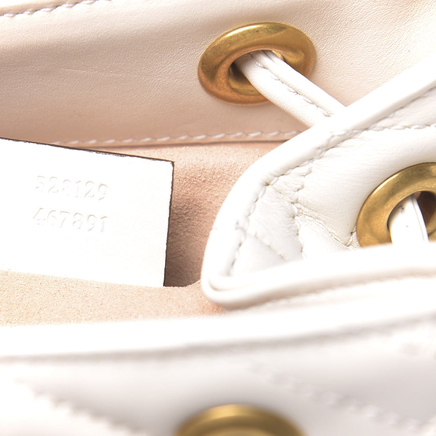 Calfskin Matelasse GG Marmont Flap Backpack White