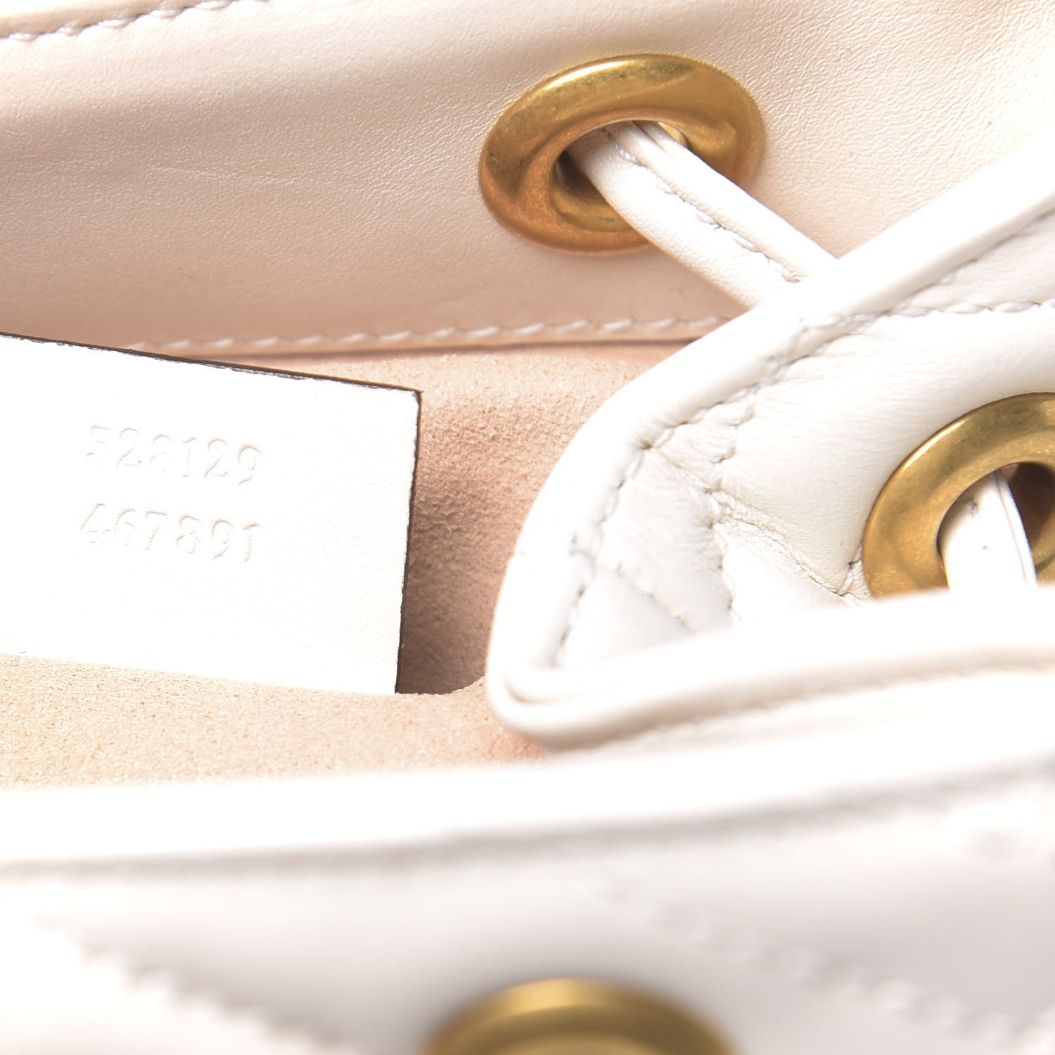 Gucci Calfskin Matelasse GG Marmont Flap Backpack White 6 of 9