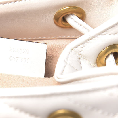 Gucci Calfskin Matelasse GG Marmont Flap Backpack White 6 of 9