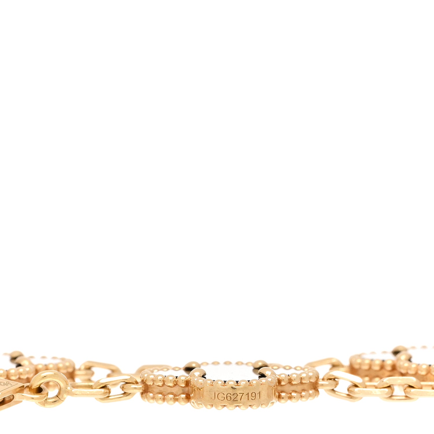 Van Cleef & Arpels 18K Yellow Gold Black Onyx 5 Motifs Vintage Alhambra Bracelet 3 of 4